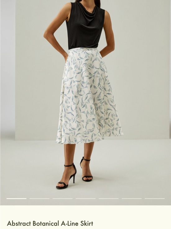 Lilysilk Dresses & Skirts - Abstract Botanical A-Line Midi Skirt